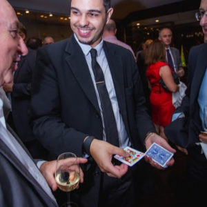 Sydney magician Marcus Luc roving magic for McLachlan Thorpe Partners
